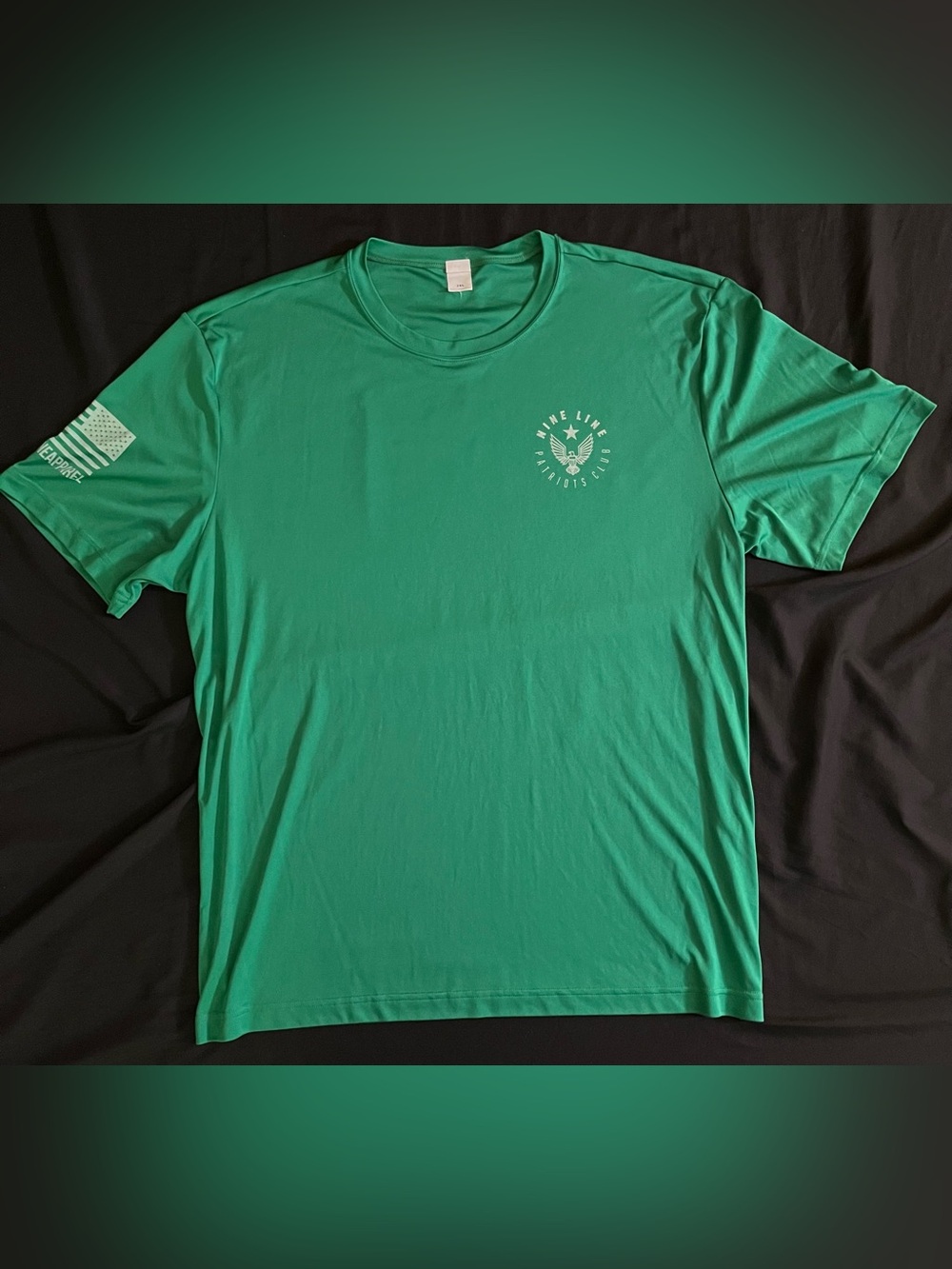 Nine Line Apparel Shirt Men 2XL Fortune Favors The Bold Patriots Club Green Tee